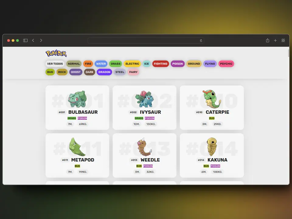 Image of my project - Pokedex